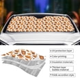 thumbnail image 3 of Kdxio Pumpkin Witch Hat Coffee Print Front Windshield Sun Shade,Folding Auto Sunshade for Car Truck SUV-Medium, 3 of 5