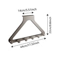 thumbnail image 3 of erfcxs 6 Hooks Over The Door Coat Rack Heavy Duty Door Hook No Drill Gunmetal Gray 7.7 X 16.6 In, 3 of 4