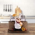 thumbnail image 4 of Fat Chef Resin Decorative Wine Bottle Holder Rack, French Chef Figurine Cook with Fruit Tray Container, for Kitchen Wine Cellar Hosting Table Decor Piece (B), 4 of 5