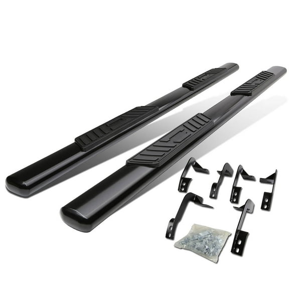 DNA Motoring 5" OD Black Side Step Nerf Bars Running Boards for 2009-2020 Dodge Ram Quad Cab