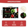 thumbnail image 5 of Smile Xmas Ball Merry Christmas Placemats Set of 4, 12x18 Inch Seasonal Winter Holiday Black Table Mats for Party Kitchen Dining Decoration, 5 of 6