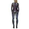 thumbnail image 2 of KOMOO Women Halloween Skeleton Bodysuit Long Sleeve Bodycon 3D Skeleton Skinny Jumpsuit Bone Skull Cosplay Catsuit, 2 of 5