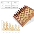 thumbnail image 4 of Juego de ajedrez plegable de madera magnética con interior de tablero de juego de fieltro, 4 of 8
