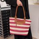 thumbnail image 4 of Bolsa de axila para mujer de axila de punto suave a rayas para viajes de vacaciones Casual diario Tmvgtek Para Estrenar, 4 of 9