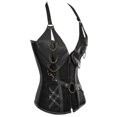 thumbnail image 4 of PEASKJP Shapewear String pour Femmes Contrôle du Ventre Col Rond Justaucorps pour Femmes Hauts Sans Coutures Côtelés, Noir P, 4 of 4