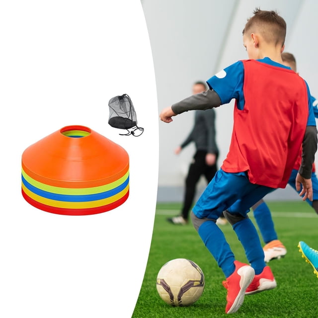 Conos de disco, conos de fútbol agilidad, equipo de entrenamiento resistente con bolsa de transporte, conos deportivos para el entrenamiento deportivo