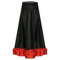 thumbnail image 2 of Zaldita Kids Girls Spanish Flamenco Bull Dance Skirt Ruffled Hem Big Swing Long Skirts Belly Black 110, 2 of 6