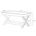 thumbnail image 3 of Manhattan Comfort Abigail Double Ottoman Bench with Solid Wood Frame in Green, 3 of 9