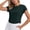 Army Green, variant on Purcolt Womens Crop Athletic Tops Lightweight Casual Crewneck Short Sleeve Cross Cut Out Back Shirts Comfort Loose Fit Sport Tee Shirt for Workout Running Gym