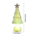 thumbnail image 3 of CuiLiyq Desktop Christmas Tree Decoration, 5.9 Inch Mini Glass Illuminated Christmas Tree, For Family Festivals Wedding and Party Desktop Decoration (Blue), 3 of 6