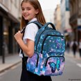 thumbnail image 6 of HELLHERO Blue Butterflies Multi Pocket School Bookbag with Water Proof Large Capacity Kids School Backpack, Water Resistant 17 Inch Kids Backpack for Daily Use Outdoor, 6 of 6