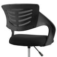 thumbnail image 2 of Modern Contemporary Urban Design Home Business Office Furniture Work Desk Chair, Fabric, Black, 2 of 7