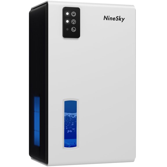 NINESKY DEHUMIDIFIER FOR HOME 95 OZ WATER TANK 800 SQ FT CT2 - WHITE/BLACK