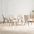 thumbnail image 2 of Luxury Velvet Dining Chair Set of 4, Modern Minimalist Design with High-Resilience Cushion & Durable Metal Frame - Versatile for Home or Restaurant Use, Easy Assembly, 2 of 7