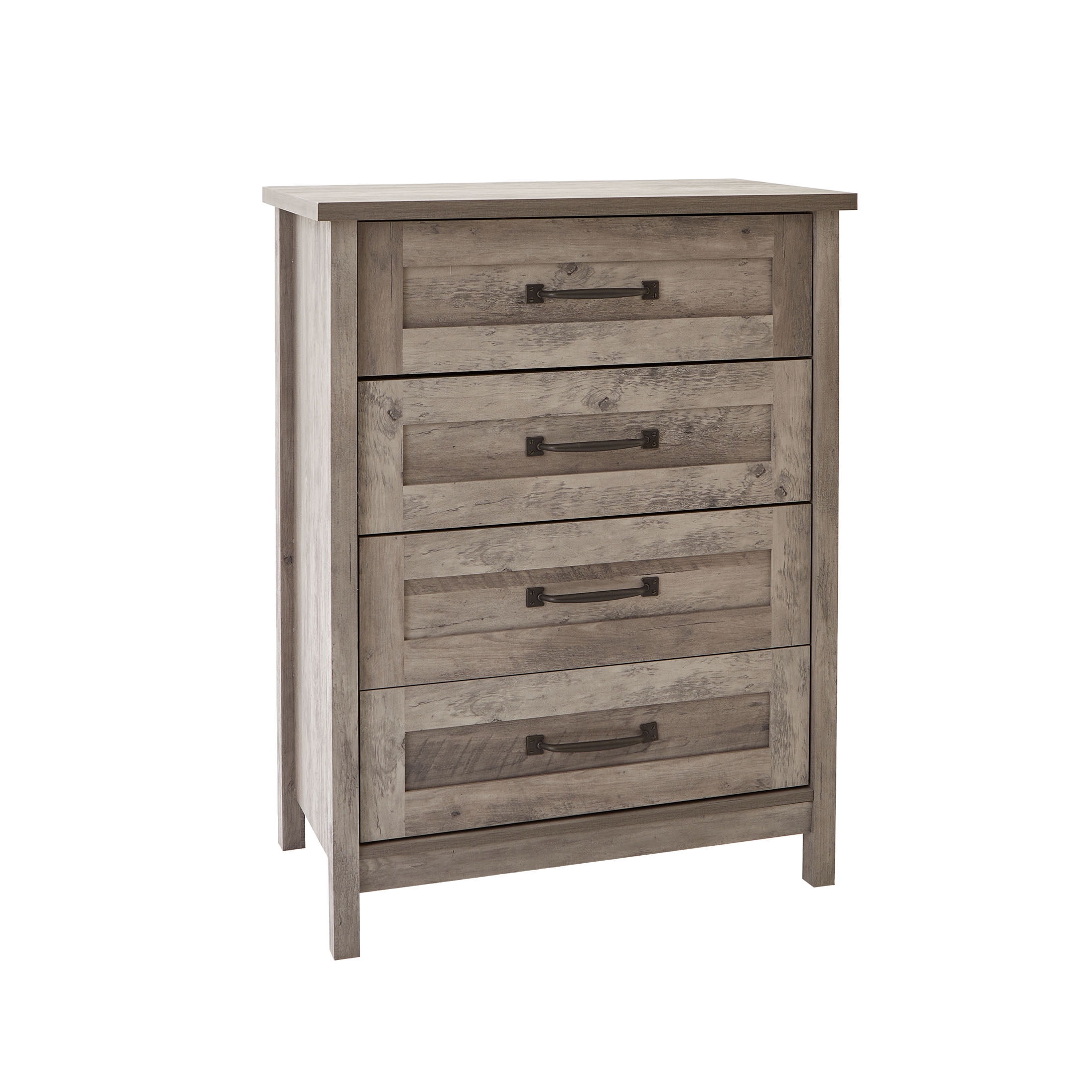 Better Homes & Gardens Modern Farmhouse 4-Drawer Dresser, Rustic Gray Finish