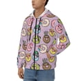 thumbnail image 3 of Kdxio Cute Donuts Print Men Hoodies Casual Hoodies for Men with Zip Pockets Full Zip Long Sleeve Sweatshirt Sports Hooded Jacket-Large, 3 of 5