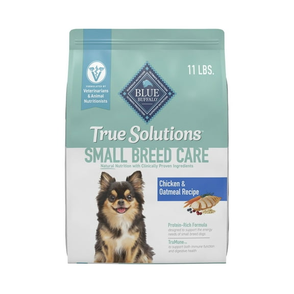 BLUE True Solutions Small & Mighty Adult Small Breed Dog Dry Food, Chicken, 11-lb. Bag