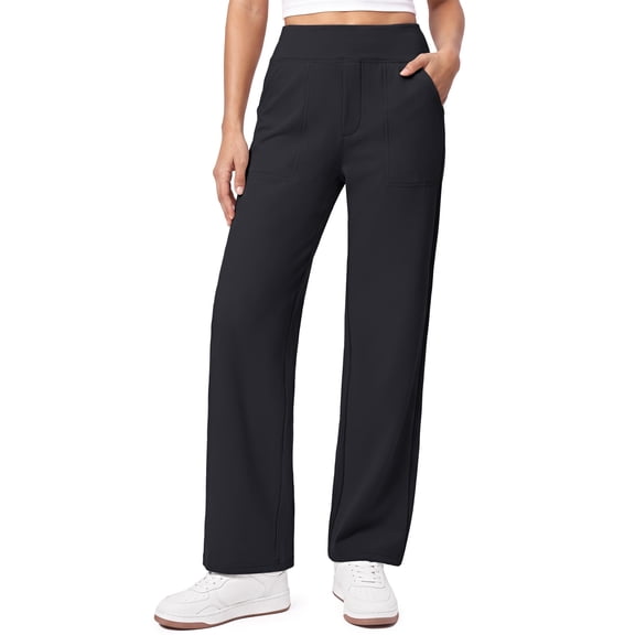 Fantaslook Yoga Pants for Women Wide Leg Pants with Pockets High Waisted Casual Work Dress Pants