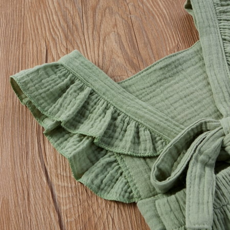 

Binmer Baby Girl Flower Embroidery Sleeveless Romper Casual Summer Cotton Jumpsuit