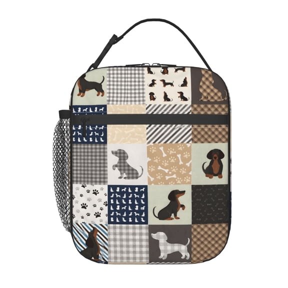 Dachshund Cute Wiener Dog Lunch Bag Portable Thermal Lunch Box for Men and Women