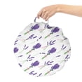 thumbnail image 2 of Floral Round Floor Cushion with Handle, Image of Repeated Lavender Bouquets from Summer on Plain Backdrop, Decorative Pillow for Living Room & Dorms, 18" Round, Violet Fern Green, by Ambesonne, 2 of 4