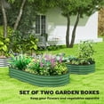thumbnail image 4 of Outsunny Raised Garden Bed, 6' x 3' x 1' Galvanized Planter Box, Light Green, 4 of 10