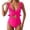 D5/Hot Pink, variant on Afdoent One Piece Swimsuit Women Swimsuit For Women Ruffle Bathing Suit V Neck Ruched Swim Suit Tummy Control Swimwear 2026 Summer Swimwear