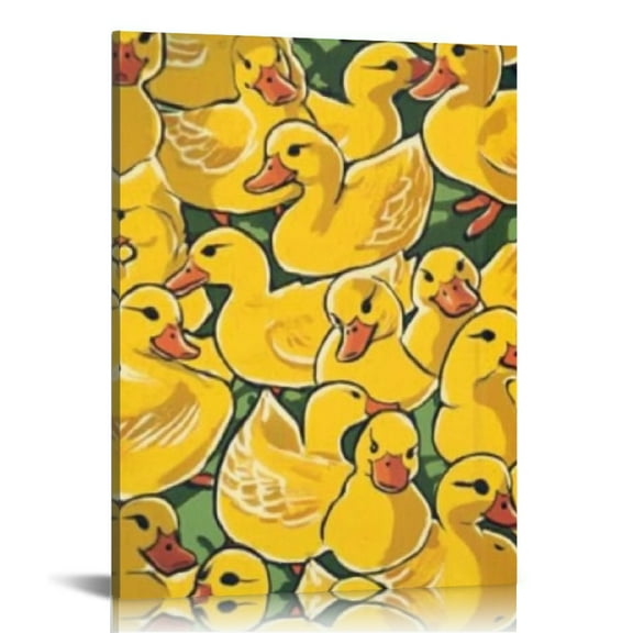 Creowell Ducks Canvas Print Wall Art Home Decor Living Room Bathroom Bedroom Office Gift Ideas 12x16in