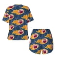 thumbnail image 5 of Naloa Burning Rugby Balls Women's Short-Sleeved Pajama Set, Loungewear, Summer pajamas, Breathable Cozy - XX-Large, 5 of 9