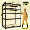 thumbnail image 6 of REIBII Adjustable Garage Storage Shelves Steel Shelving,40"W x 16"D x 72"H,2500 LBS, 6 of 9