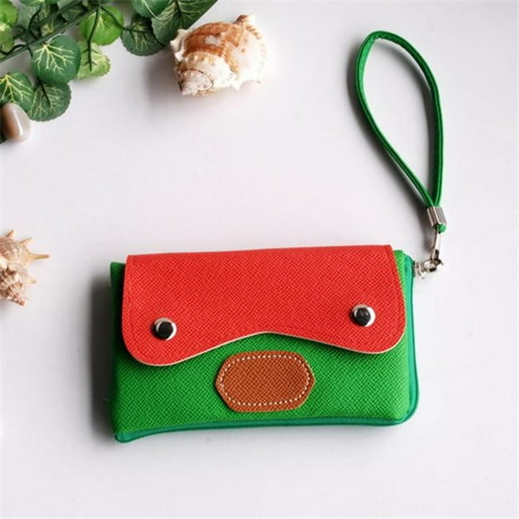 BX001-GREEN Youthful Vigour - Colorful Leatherette Mobile Phone Pouch Cell Phone Case Clutch Pouch