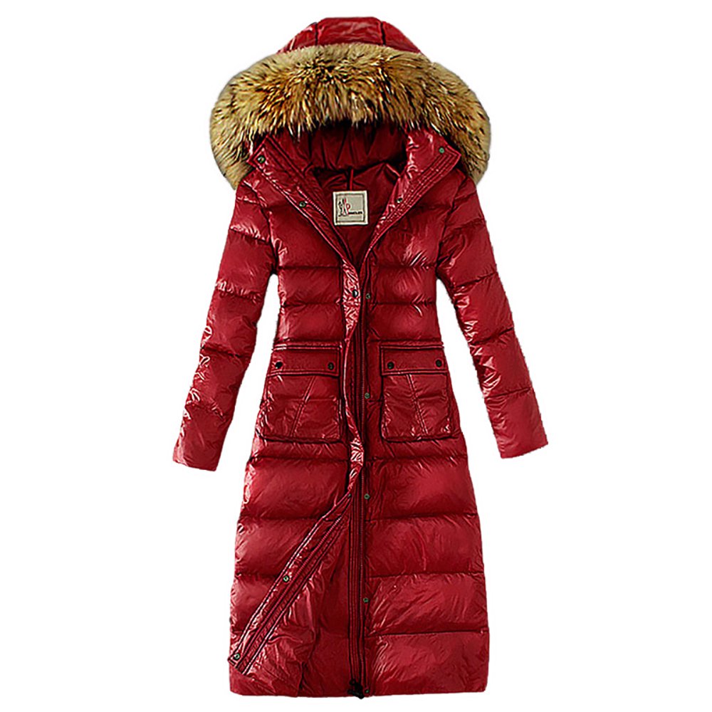 Wakaa Wakaa Women's Winter Long Puffer Coats Maxi Warm Coat with Fur