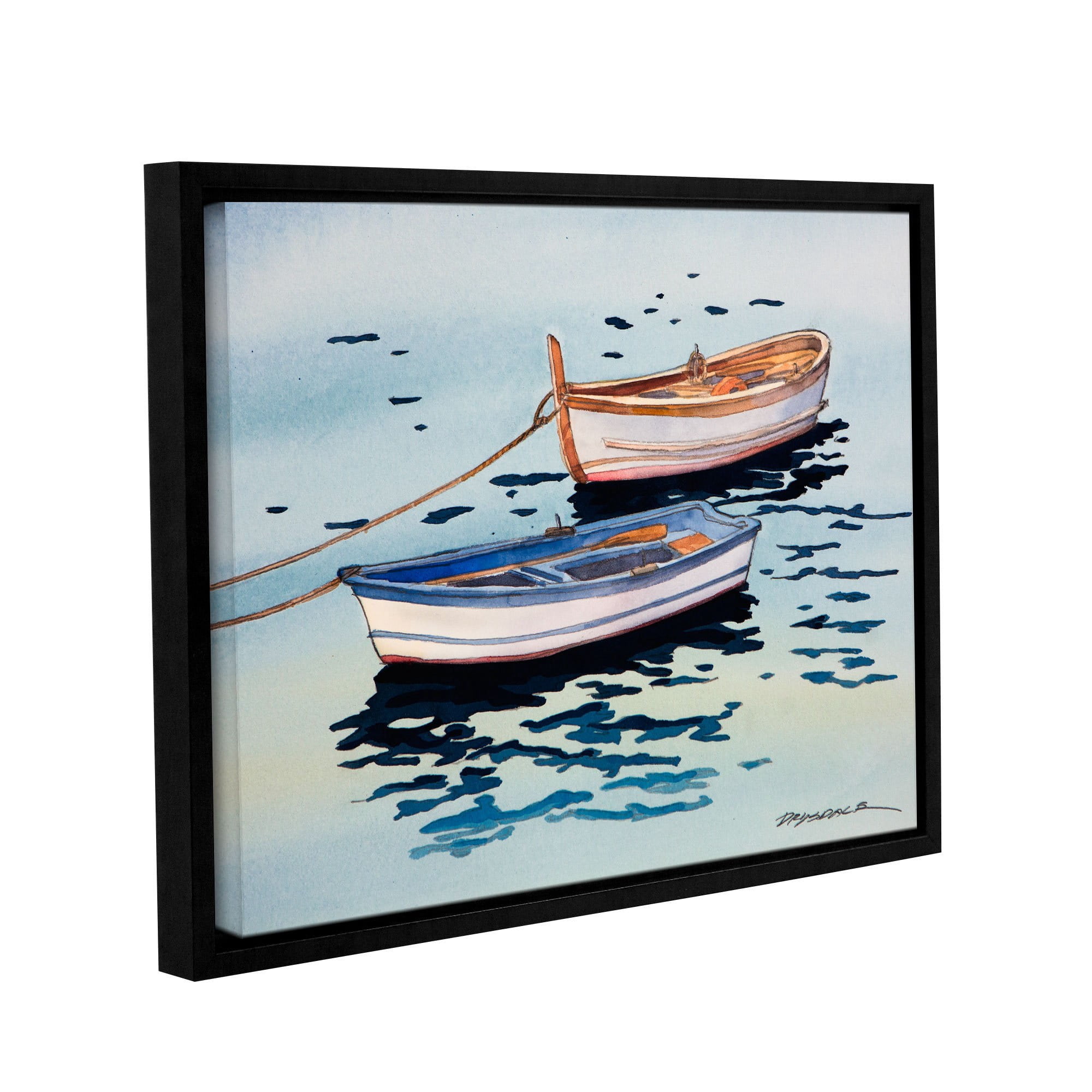 ArtWall Bill Drysdale "Sage Vernazza Light" Gallery-Wrapped Floater-Framed Canvas