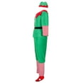thumbnail image 4 of VNKIDY Men Outfits Christmas Elf Fancy Dress Set Long Sleeve Crewneck Top With Pants Matching Elf Hat Striped Socks Elf Shoes For Holiday Celebrations Festive Gatherings Cozy Set, 4 of 8