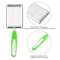 thumbnail image 4 of 1PC Slicer Stainless Steel Luncheon Meat Cutter Ham Fruit Tomato Cheese Kitchen Soft Food Cutting Tool Luncheon Meat Cutter Kitchen Food Cutter Green, 4 of 4