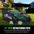 thumbnail image 4 of Garden Scarifier, 2-in-1 16INCH Dethatcher Scarifier,15 Amp Electric Lawn Dethatcher,Removable Collection Bag extra large 58QT, 4 of 12