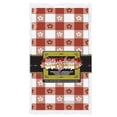 thumbnail image 2 of Beistle Club Pack of 12 Red and White Gingham Disposable Plastic Rectangular Decorative Table Covers, 2 of 2