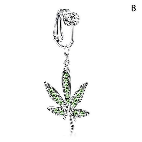 1pc Fake Belly Button Ring Fake Clip On Belly Piercing Non Piercing Navel Ring