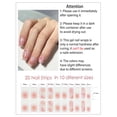 thumbnail image 3 of Tiras de gel para uñas Wahrshei, semicuradas, macarrones franceses, 20 unidades, 3 of 4