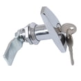 thumbnail image 6 of Keyed T-Handle,Shed Door Opener handle type lock Hardware W/ two keys For Trailer Toolbox Cabinet (Chrome), 6 of 8
