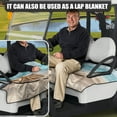 thumbnail image 5 of Renewold Golf Cart Seat Cover with Pockets Soft Breathable Quick Dry Golf Cart Towel Blanket Fits for EZGO Yamaha Club Cars and More 2 Person Seats, Beach Starfish Seashell Blue, 5 of 7