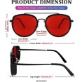 thumbnail image 5 of Gafas de sol retro steampunk redondas steampunk con doble puente A, 5 of 5