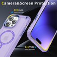 thumbnail image 4 of ELEHOLD Magnetic for iPhone 14 Pro Case, Military Grade Drop Protection, Compatible with MagSafe, Slim Protective Translucent Matte Phone Case for iPhone 14 Pro,Purple, 4 of 7