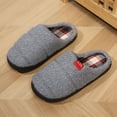 thumbnail image 5 of Shadoumai Unisex Winter Indoor Slippers Warm Half Coverage Home Slides Cozy Lined Shoes For Women And Men, 5 of 8