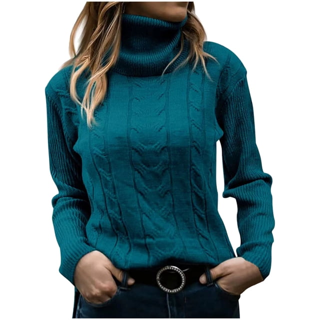 Babysbule Chandails Grande Taille pour Femmes Nouvelles Arrivées Mode Décontractée Chandail à Manches Longues Col Rond Chandail Liquidation Mode pour Femmes