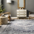 thumbnail image 6 of nuLOOM Analeia SplashGuard Machine Washable Area Rug, 4' x 6', Analeia Blue, 6 of 7