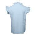 thumbnail image 6 of DHFJKG Tank Tops For Women Summer Bohemian Floral Embroidery Sleeveless Ruffle Lace Up Graphic Tee Beach Vacation Clothes Soft Tops, 6 of 6