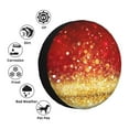 thumbnail image 4 of Honeii Red Gold Glitter Print Tire Covers, Waterproof Anti-UV Sun Snow Rain Tire Covers for Trailers, RV, Camper, SUV, Truck-17 inch, 4 of 6