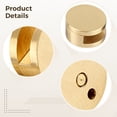 thumbnail image 3 of Glass Mirror Clips 4 Pack, Brushed Gold Copper Wall Mount Mirror Holders, Heavy Duty Mirror Brackets with Decorative Cover, Modern Round Design for Bathroom Vanity, 3 of 5