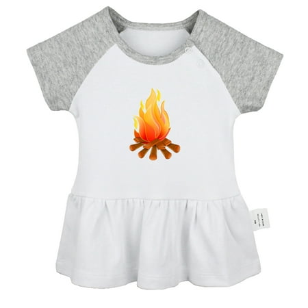 

Nature Bonfire Pattern Dresses For Baby Newborn Babies Skirts Infant Princess Dress 0-24M Kids Graphic Clothes (Gray Raglan Dresses 18-24 Months)